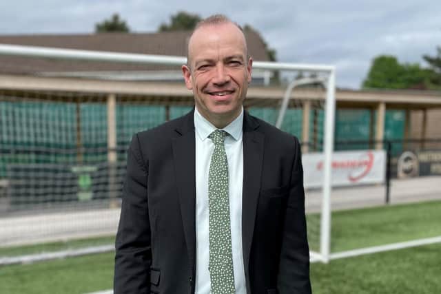 Secretary of State for Northern Ireland Chris Heaton-Harris during a visit to Ballymacash Sports Academy in Lisburn. Stormont parties appear set to ask the Treasury for a £1 billion-plus package to accompany any return of devolution in Northern Ireland