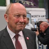 TUV leader Jim Allister and Jamie Bryson have fired warning shots over the head of Sir Jeffrey Donaldson over any deal on the NI Protocol, as he prepares to meet DUP members in his annual party conference. Photo by Stephen Hamilton / Press Eye.