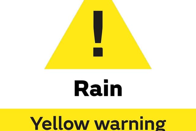 Met Office yellow weather warning