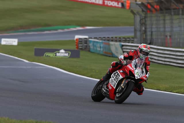 Glenn Irwin finished fourth in the British Superbike Sprint race at Brands Hatch on Saturday. Picture: David Yeomans Photography