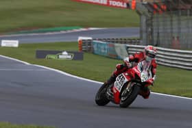 Glenn Irwin finished fourth in the British Superbike Sprint race at Brands Hatch on Saturday. Picture: David Yeomans Photography