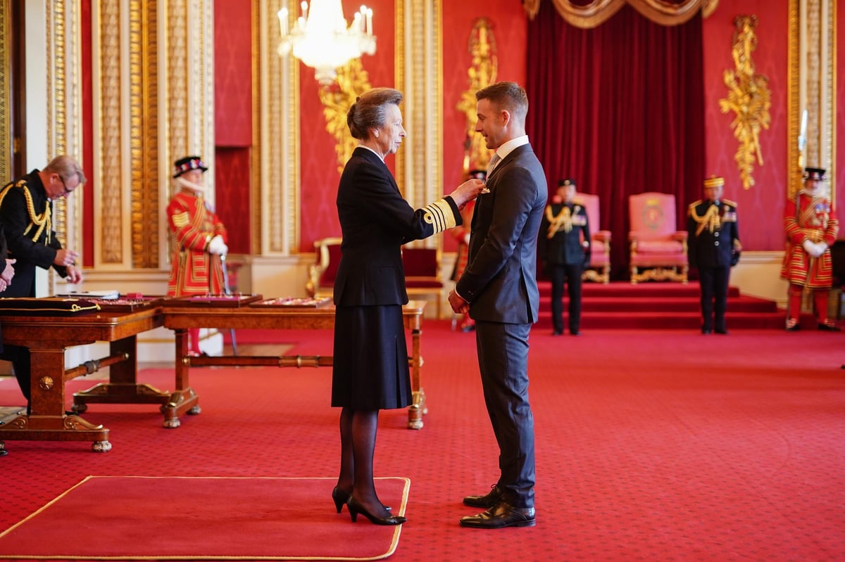 Jonathan Rea has received his OBE from the Princess Royal at Buckingham Palace