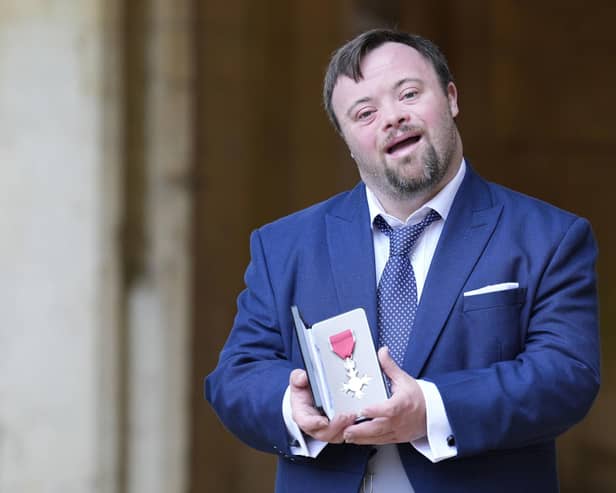 Dr James Martin after being made a Member of the Order of the British Empire (MBE) by the Prince of Wales at Windsor Castle, Berkshire on Wednesday. Pic: Andrew Matthews/PA Wire