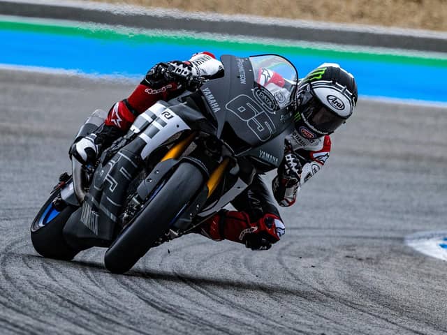 Jonathan Rea on the Pata Yamaha R1 during the post-season test at Jerez in Spain on Tuesday