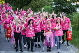 Breast Foot Forward Walk sponsored by SuperValu: 800 women, men and children step out in a sea of pink in Belfast to raise awareness and funds for Action Cancer’s life-saving breast screening service
