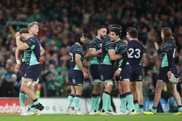Ireland players following the final whistle in Saturday's success over South Africa