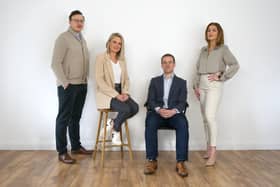 Cove Collective, a strategic marketing agency focused on business growth, has announced that the award-winning leader of Pinnacle Growth Group has joined the agency as a director. Pictured are Robert McConnell, serial entrepreneur and owner of Pinnacle Growth Group joins leading marketing agency Cove Collective Group as chief finance officer, with company directors Ryan Ward, Jenna Stevenson and Laura King