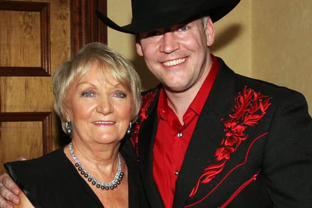 Philomena Begley with Robert Mizzell at the Country Music Awards in 2011. Philomena won best female country singer and Robert album of the year. INBT18-209AC