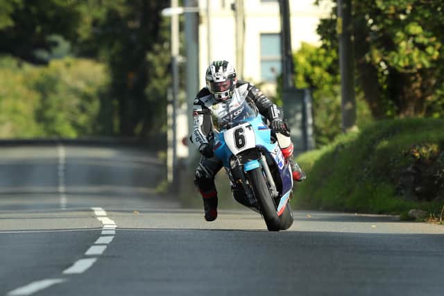 Michael Dunlop switched to the Team Classic Suzuki XR69 for practice at the Manx Grand Prix on Tuesday.