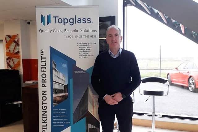 Mark Mitchell pictured at Topglass headquarters in Toome where its manufacturing facility is based