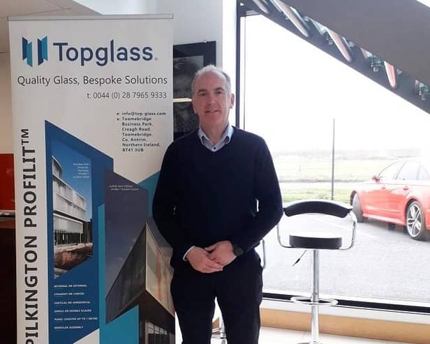 Mark Mitchell pictured at Topglass headquarters in Toome where its manufacturing facility is based
