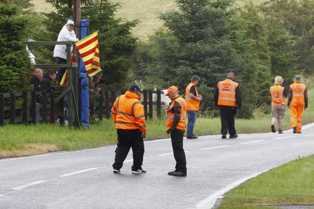Oil on the course delayed racing at Armoy by more than an hour. (Photo by Rod Neill/Pacemaker Press)