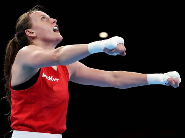 Belfast boxer Michaela Walsh won her opening bout at the European Games