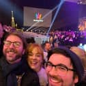Co Tyrone man Nicky McElhatton, second left,  at the Eurovision semi-final in Stockholm in March