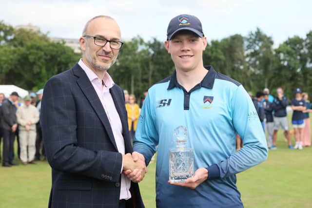 CSNI teenager James West was named 'Player of the Match' after scoring 70 in his side's Gallagher Challenge Cup final win. (Photo by Stephen Davison/Pacemaker)
