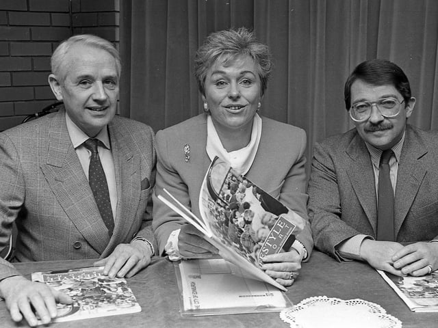 The lifestyles of 300,000 people came under the spotlight in February 1992 with the launch of a major report on health. In one of the most comprehensive surveys of people’s perceptions ever undertaken in Northern Ireland, the Southern Health Board had questioned 2,000 people about their attitudes to various aspects of modern lifestyle. Pictured is Dr Paula Kilbane, director of public health, with Bill Gillespie, left, and Dan Thompson, all of the Southern Health Board, at the launch of the report. Picture: News Letter archives