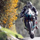 Michael Dunlop rode his new Hawk Racing Honda for the first time during practice at the CDE Cookstown 100 on Friday.