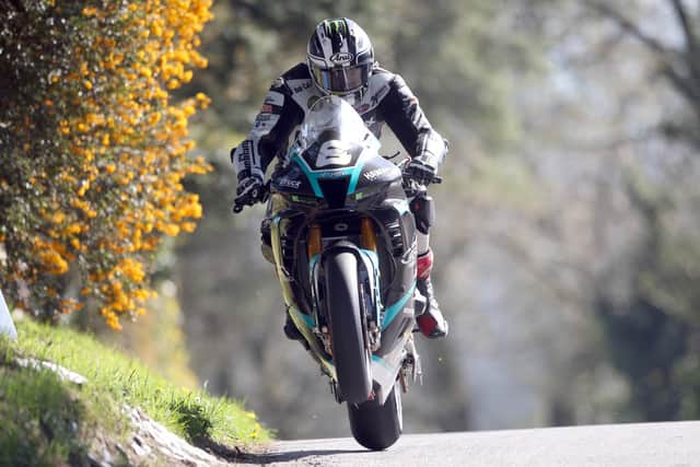Michael Dunlop rode his new Hawk Racing Honda for the first time during practice at the CDE Cookstown 100 on Friday.