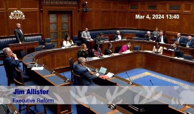 Jim Allister was addressing MLAs during an Opposition Day debate on reform of the institutions to prevent future collapse.