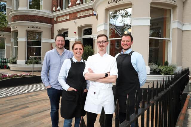 Jonny and Christina Taylor, owners at Blank Restaurant with head chef Stephen Johnston and Alex Daley, general manager