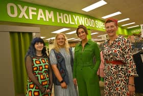 Staff at the new Oxfam Superstore in Holywood.
