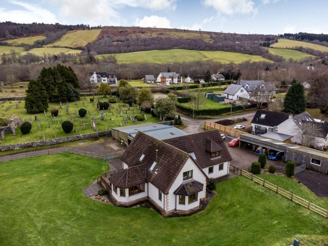 Aerial view of property.