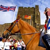 'King Billy' during a 2002 enactment of the 1690 landing at Carrickfergus