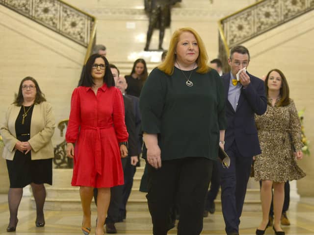 On the day Alliance leader Naomi Long questioned the cost of an assembly question submitted by the TUV, her party submitted 36 questions to ministers from its 17 MLAs. 
Picture By: Arthur Allison/Pacemaker Press