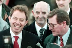 Tony Blair with Ulster Unionist leader David Trimble