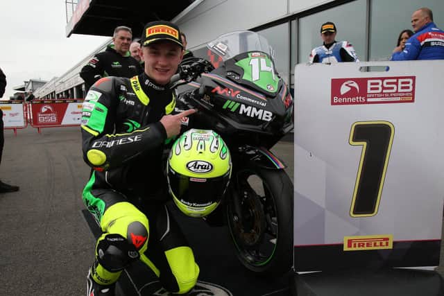 Randalstown rider James McManus had an excellent weekend at Donington Park with a victory and runner-up finish in the British Junior Supersport Championship. Picture: David Yeomans Photography