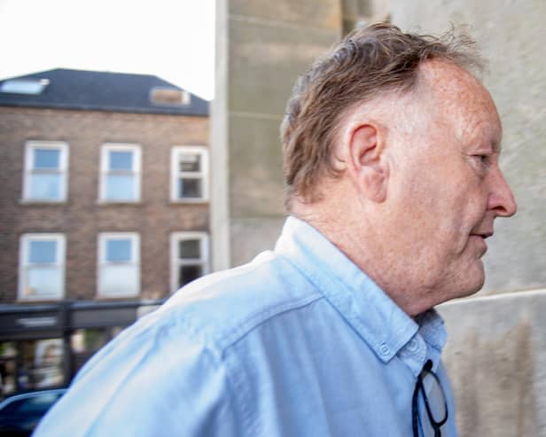 Anthony McGinn arrives to hear his sentence at Monaghan Magistrates' Court