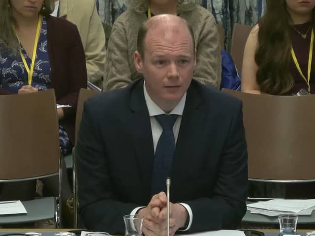 Communities minister Gordon Lyons. Pic: NI Assembly/PA Wire