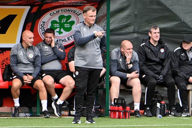 Jim Magilton's Cliftonville side sit second heading into tonight's Premiership clash with league leaders Linfield at Solitude, Belfast. PIC: INPHO/Stephen Hamilton