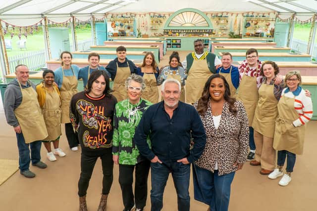 Undated Handout Photo from The Great British Bake Off. Pictured: Keith, Saku, Tasha, Josh, Matty, Cristy, Dana, Amos, Dan, Rowan, Abbi, Nicky (behind).  Noel, Prue, Paul, Allison (in front). See PA Feature SHOWBIZ TV Bake Off. WARNING: This picture must only be used to accompany PA Feature SHOWBIZ TV Bake Off. PA Photo. Picture credit should read: Mark Bourdillon/Love Productions/Channel 4. NOTE TO EDITORS: This picture must only be used to accompany PA Feature SHOWBIZ TV Bake Off.
:x