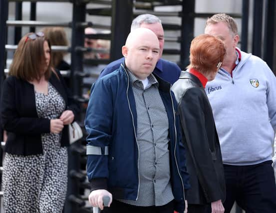 Colm Cameron pictured leaving Belfast High Court where judgment was being given on his legal challenge over the independence of a police investigation into the murder of his father. James Cameron was murdered by loyalists at a council depot in west Belfast in 1993. Picture by Jonathan Porter/PressEye