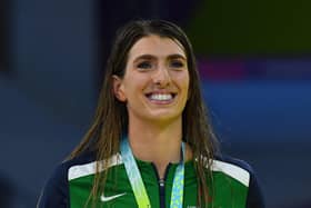Northern Ireland's Bethany Firth will lead out her country at the 2026 Commonwealth Games opening ceremony. (Photo by ANDY BUCHANAN / AFP via Getty Images)