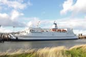 The Logos Hope is billed as the world's largest floating bookshop and is open to the public in Belfast Harbour until 20 October.