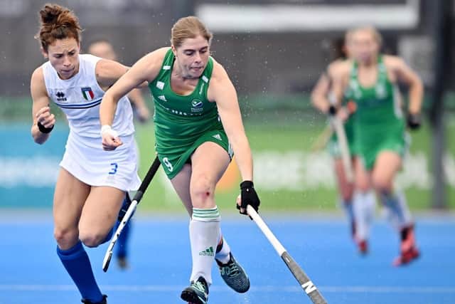 Katie Mullan grabbed a goal as Ireland secured success over Italy in the FIH Hockey Nations Cup. Pic: FIHWorldsportpics
