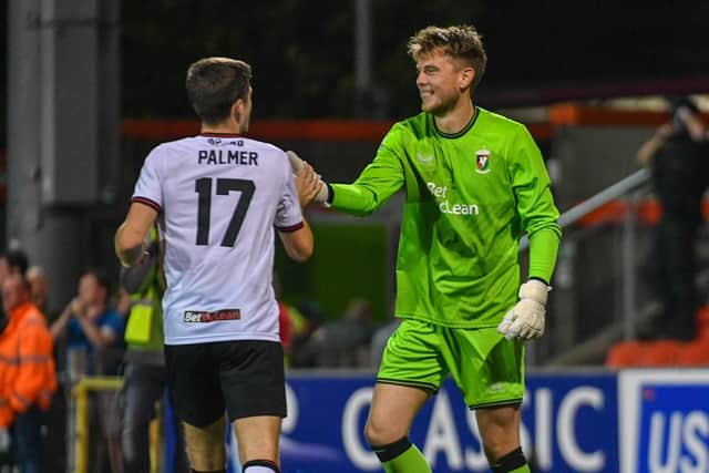 Oliver Webber was the hero for Glentoran after they beat Crusaders on penalties at Seaview