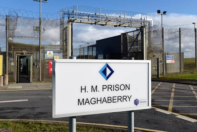 Maghaberry high-security jail which houses male long-term and remanded prisoners