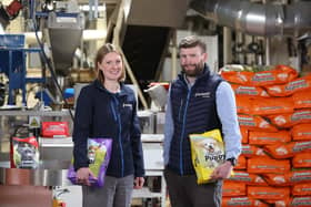 Vicky Dobbin, financial director and Jamie Clegg, managing director of Feedwell Dog Food are pictured as the company announces the creation of six new jobs and the completion of a £750,000 investment programme following a period of record growth for the third generation family business
