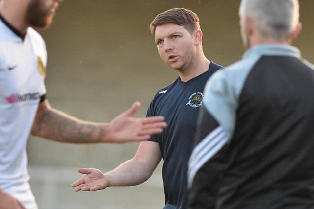 Institute manager Kevin Deery is ready to embrace the challenge of an Irish Cup showdown with Linfield. PIC: Pacemaker Press