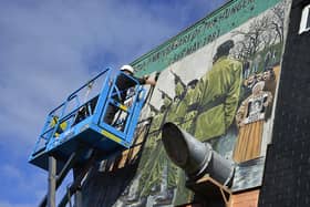 The IRA mural is removed and taken to the Ulster Museum for its ‘Troubles and Beyond' collection