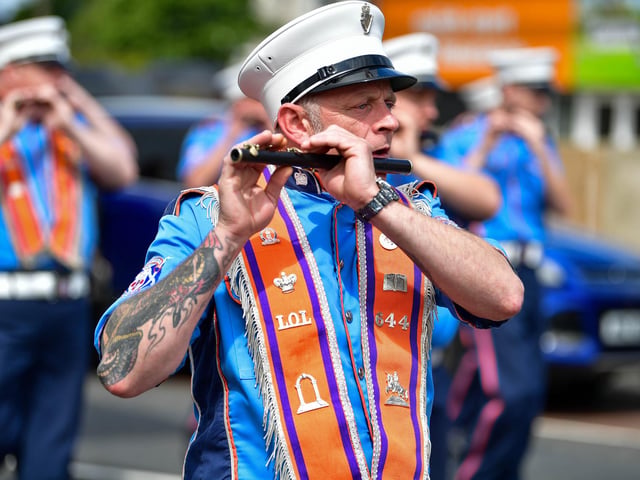 The Twelfth celebrations in Coleraine, hosted by Macosquin District LOL No. 8 parade though the town. Visiting districts to Coleraine include City of Londonderry Grand Orange Lodge; Coleraine District LOL No. 2; and Limavady District LOL No. 6.