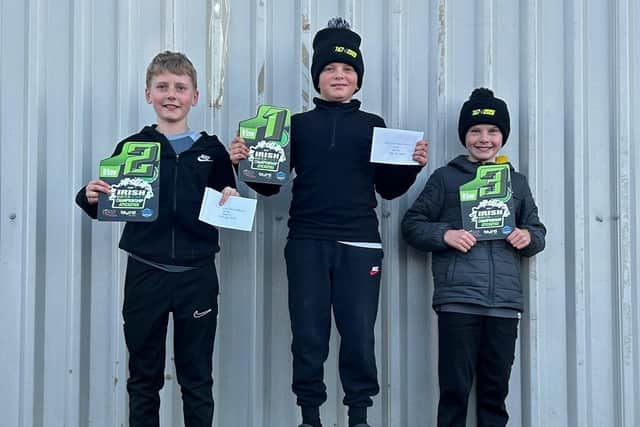 Podium finishers Jake Sayers, Mason Sheilds and Jax Knox Weatherhead