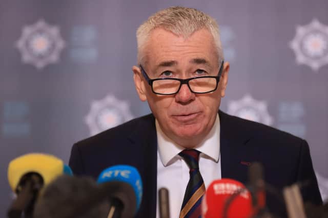 Chief Constable Jon Boutcher at Stormont Hotel for the publication of the Kenova report into Stakeknife. What sets us apart from the terrorists is that we are open to scrutiny, he said in response to a News Letter question. Photo: Liam McBurney/PA Wire