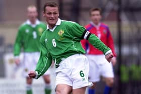 Jim Magilton in action for Northern Ireland. PIC: Pacemaker