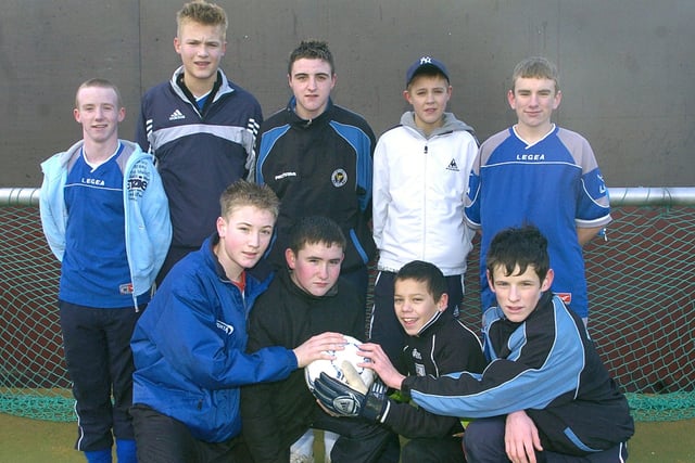 Youth football from Vida all-weather pitches, 2005. BJ All Stars team. Back L-R: Nathan Goldie, Matthew Wood, Lee Rossall, Chris McGraffin and Jordan Brownlie. Front: Ross Swift, Paul Telfer, Aran White and Sam Gardner.