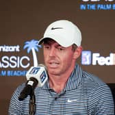 Rory McIlroy speaks to the media prior to The Cognizant Classic at PGA National Resort And Spa on Wednesday