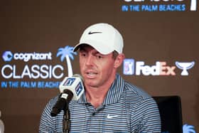 Rory McIlroy speaks to the media prior to The Cognizant Classic at PGA National Resort And Spa on Wednesday